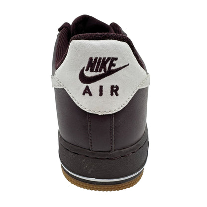 Nike Air Force 1 '07 Burgundy White Brown Mens Athletic Sneaker