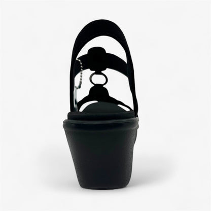 Skechers Rumble On Queen B2 Black Silver Womens Sandal Strappy