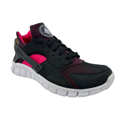 Nike Huarache Free Run Black Red Mahogany Mens Athletic Sneaker
