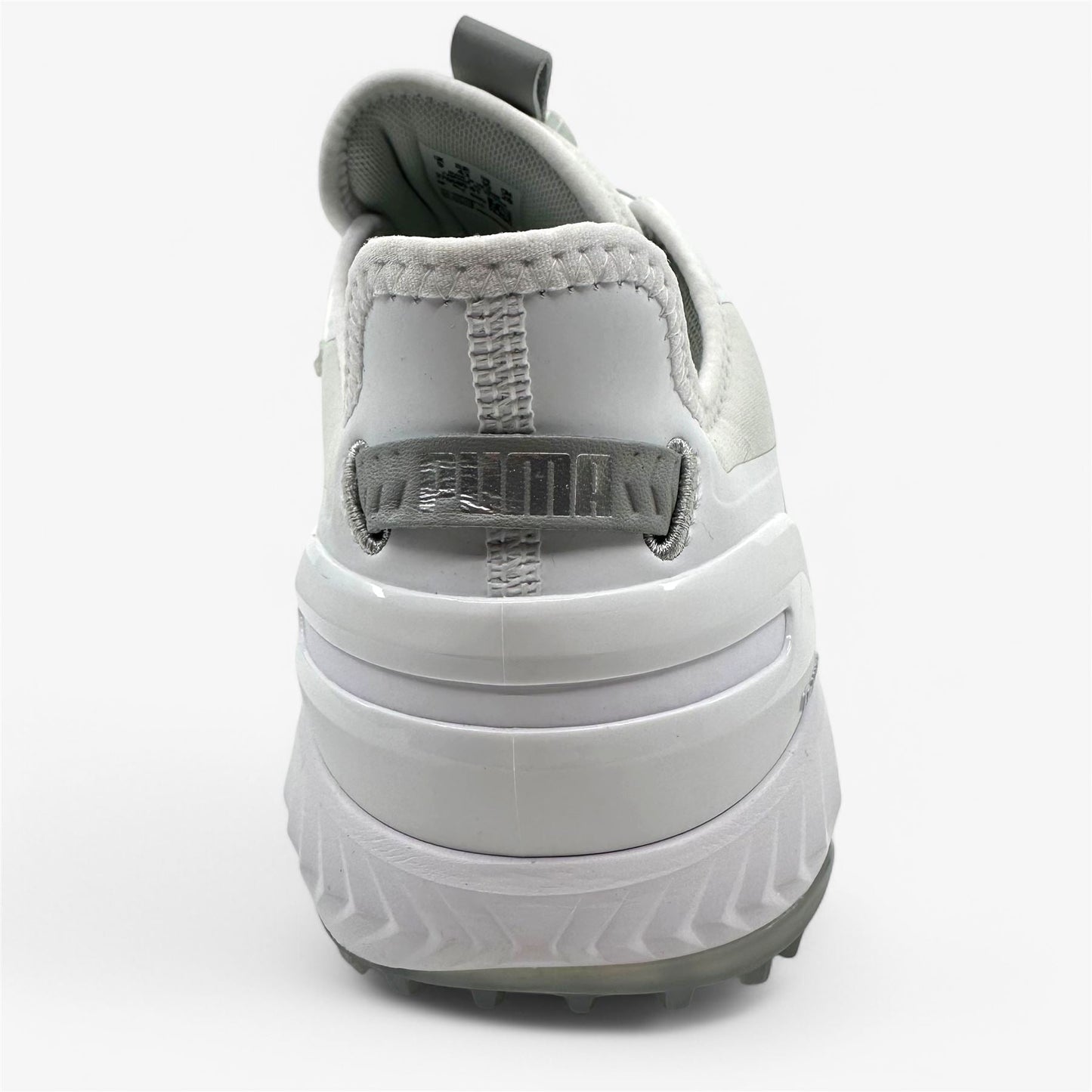 PUMA Ignite Elevate Disc White Silver Mens Waterproof Golf Shoes
