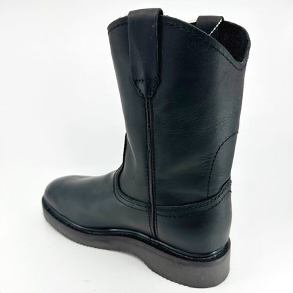 Bonanza 10" Wellington Goodyear Welt Black Leather Mens Steel Toe Boots BAT102