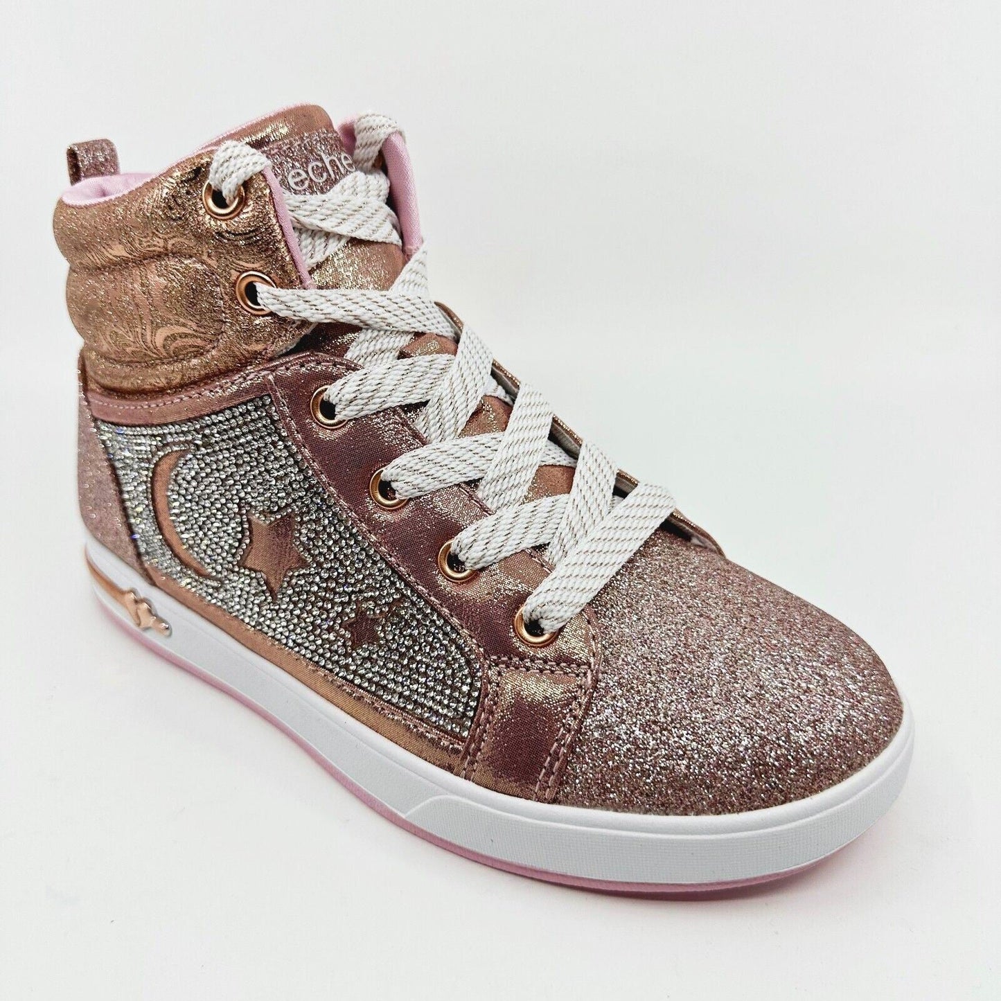 Skechers Shoutouts Starry Alighned Rose Gold Kids Girls Size 3 Sneakers