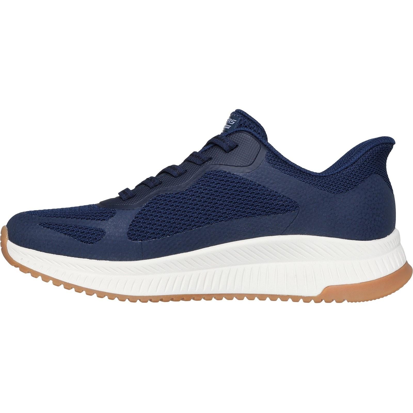 Women's Wide Fit Skechers 117624 Slip-ins Bobs Squad 4 Staple Look Trainers