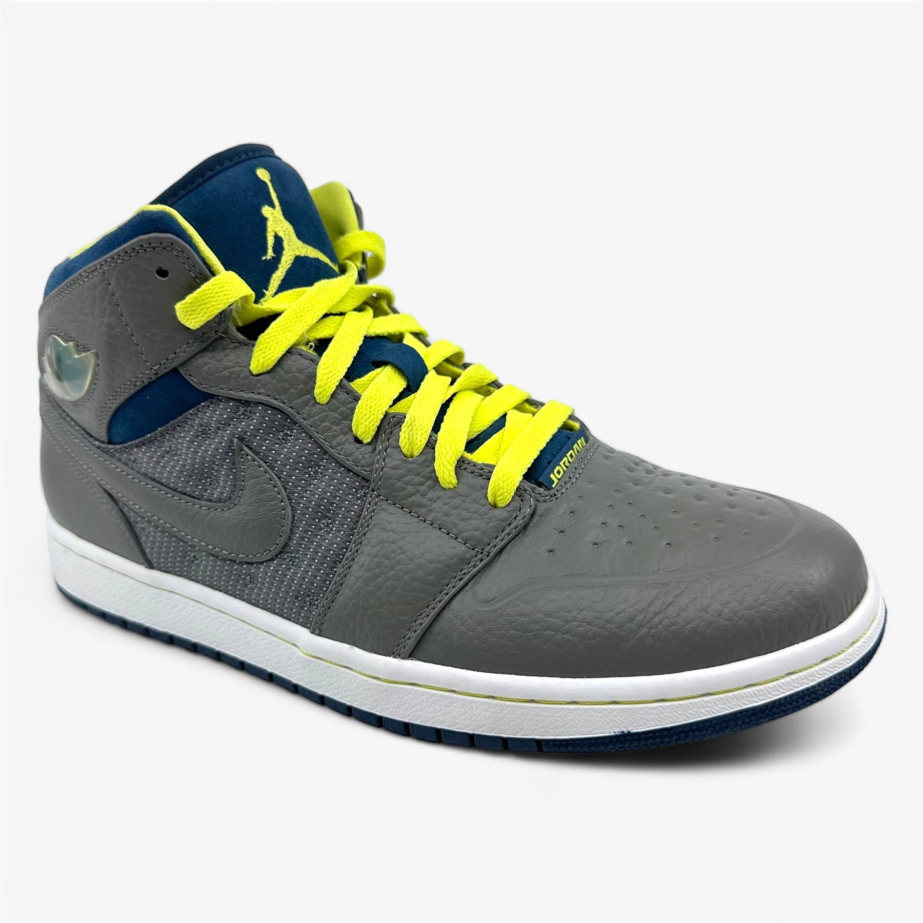Jordan Air Jordan 1 Retro 97 TXT White Pewter Electric Yellow Mens Sneaker