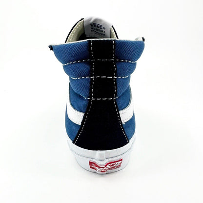 Vans Vault OG Sk8 Hi LX (Suede Canvas) Navy Blue Black Womens Sneakers