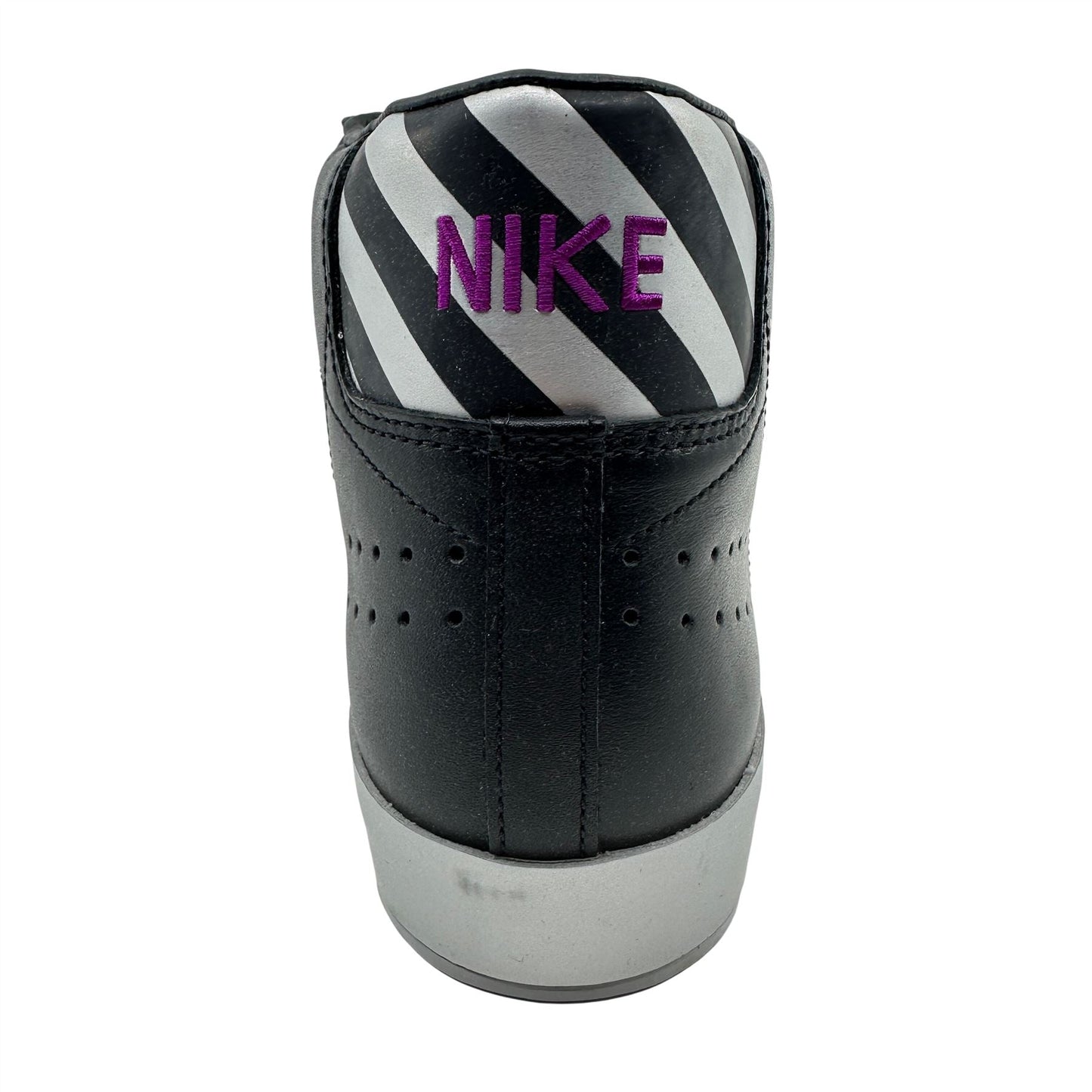 Nike Blazer Mid Premium Black Metallic Silver Plum Mens Godzilla Sneaker