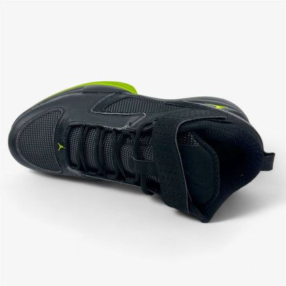 Jordan BCT Mid Black Brilliant Green Mens Athletic Sneaker