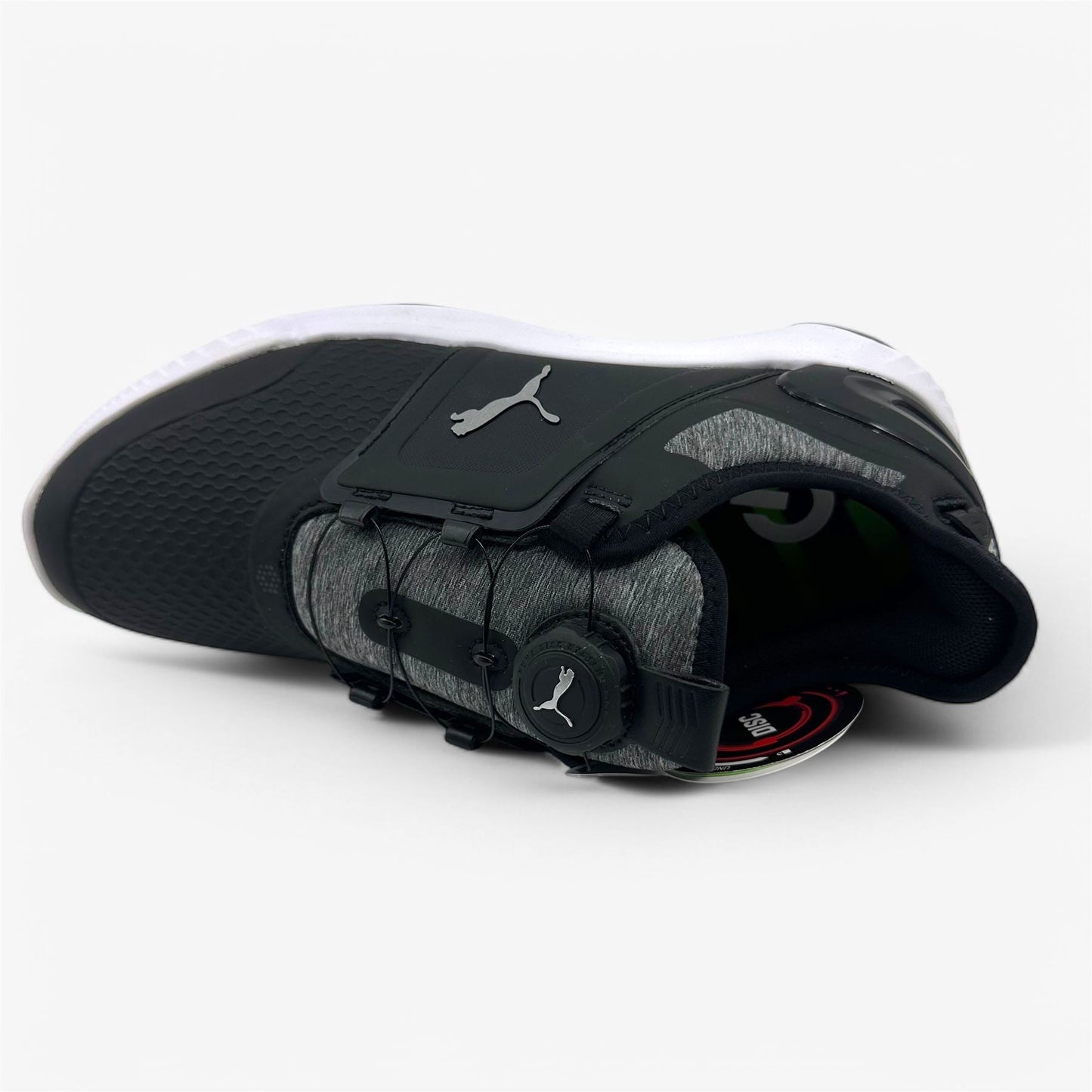 PUMA Ignite Elevate Disc Black Silver Mens Waterproof Golf Shoes