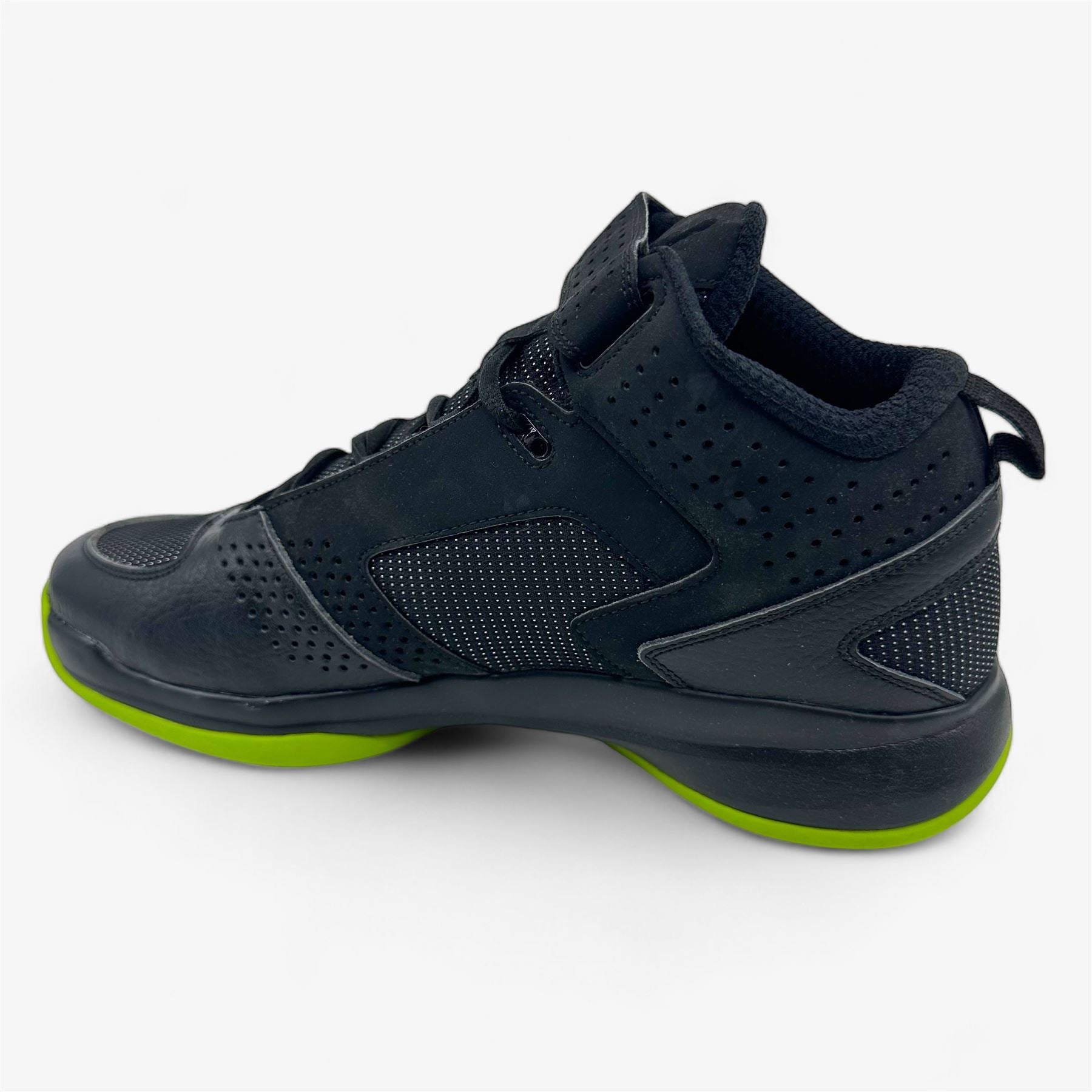 Jordan BCT Mid Black Brilliant Green Mens Athletic Sneaker