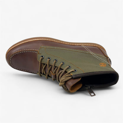 Timberland Hudston Brown Olive Green Mens Boot Chukka