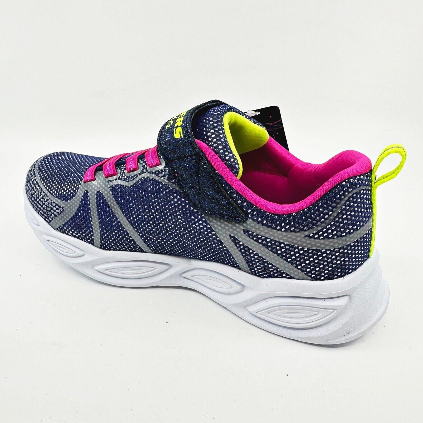 Skechers S Lights Shimmer Beams Sporty Glow Navy Multi Kids Girls Size 1