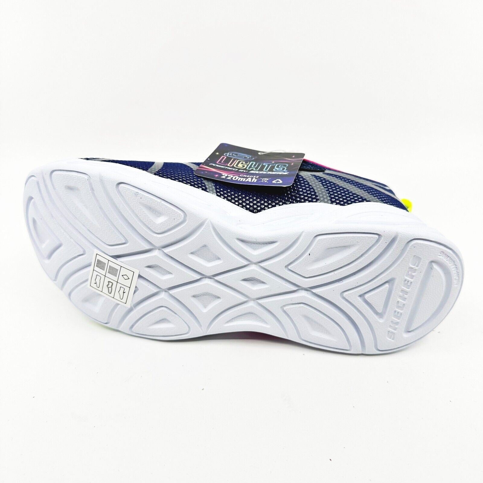 Skechers S Lights Shimmer Beams Sporty Glow Navy Multi Kids Girls Size 1
