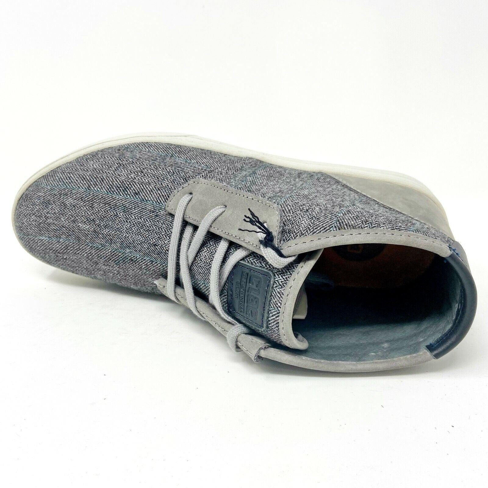 Clae McQueen Charcoal Deep Navy Mens Mid Premium Casual Sneakers