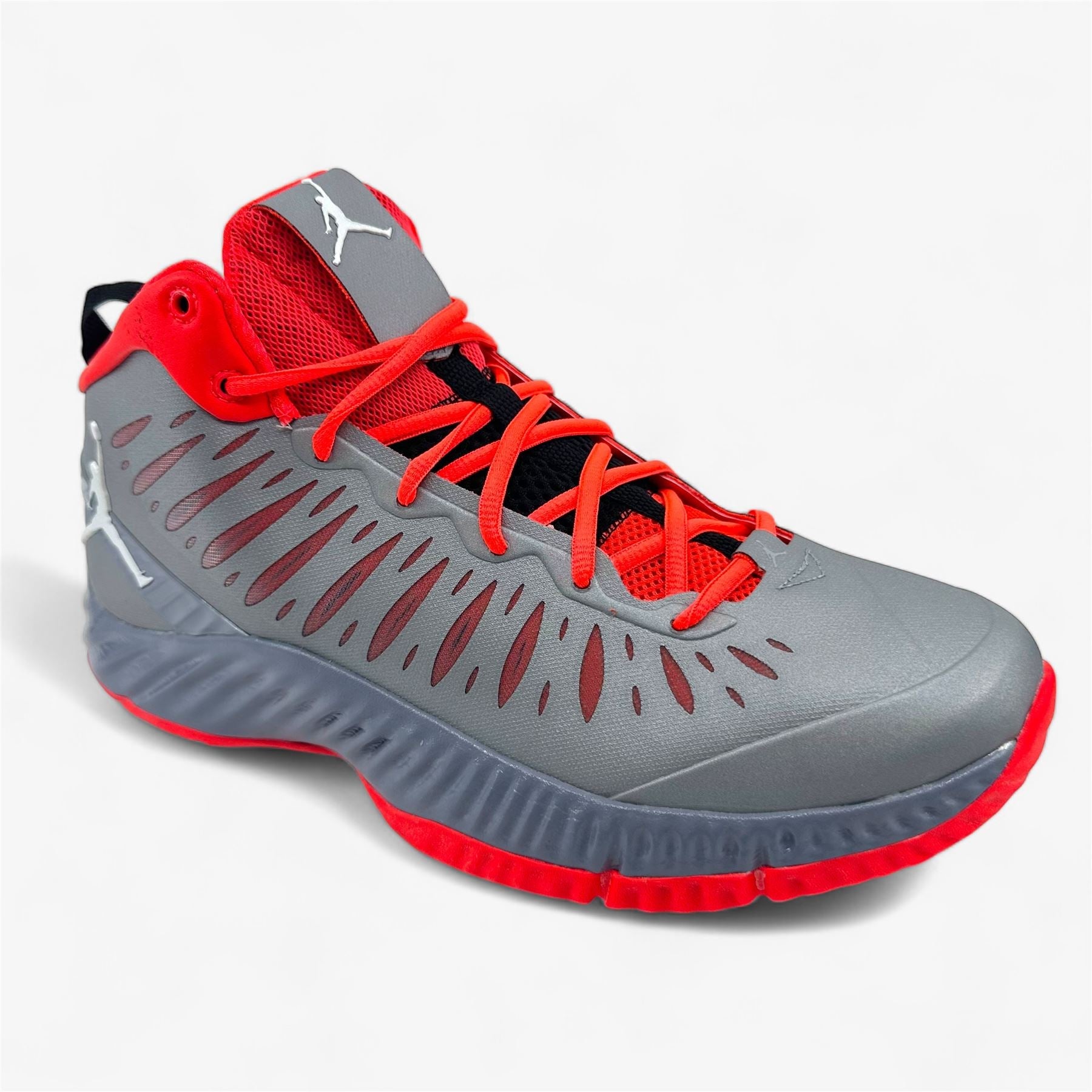 Jordan Super.Fly Stealth White Bright Crimson Mens Athletic Sneaker