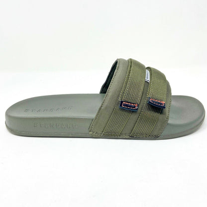 STNDRD Standard Los Angeles Monaco Double Strap Olive Mens Slide Sandals