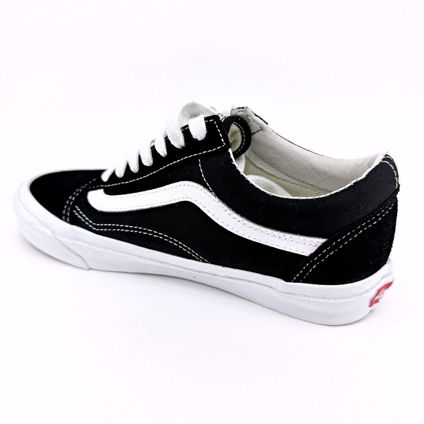 Vans Vault OG Old Skool LX (Suede Canvas) Black True White Womens Sneakers