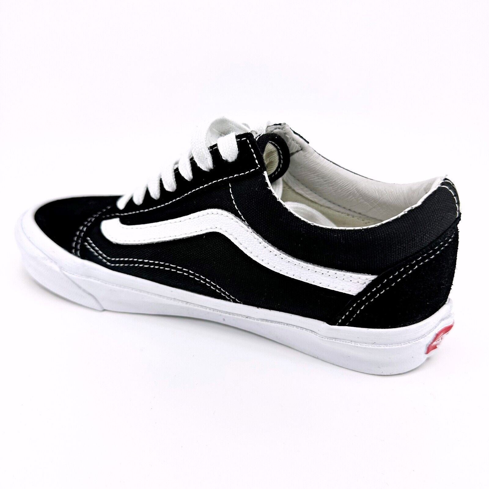 Vans Vault OG Old Skool LX (Suede Canvas) Black True White Womens Sneakers