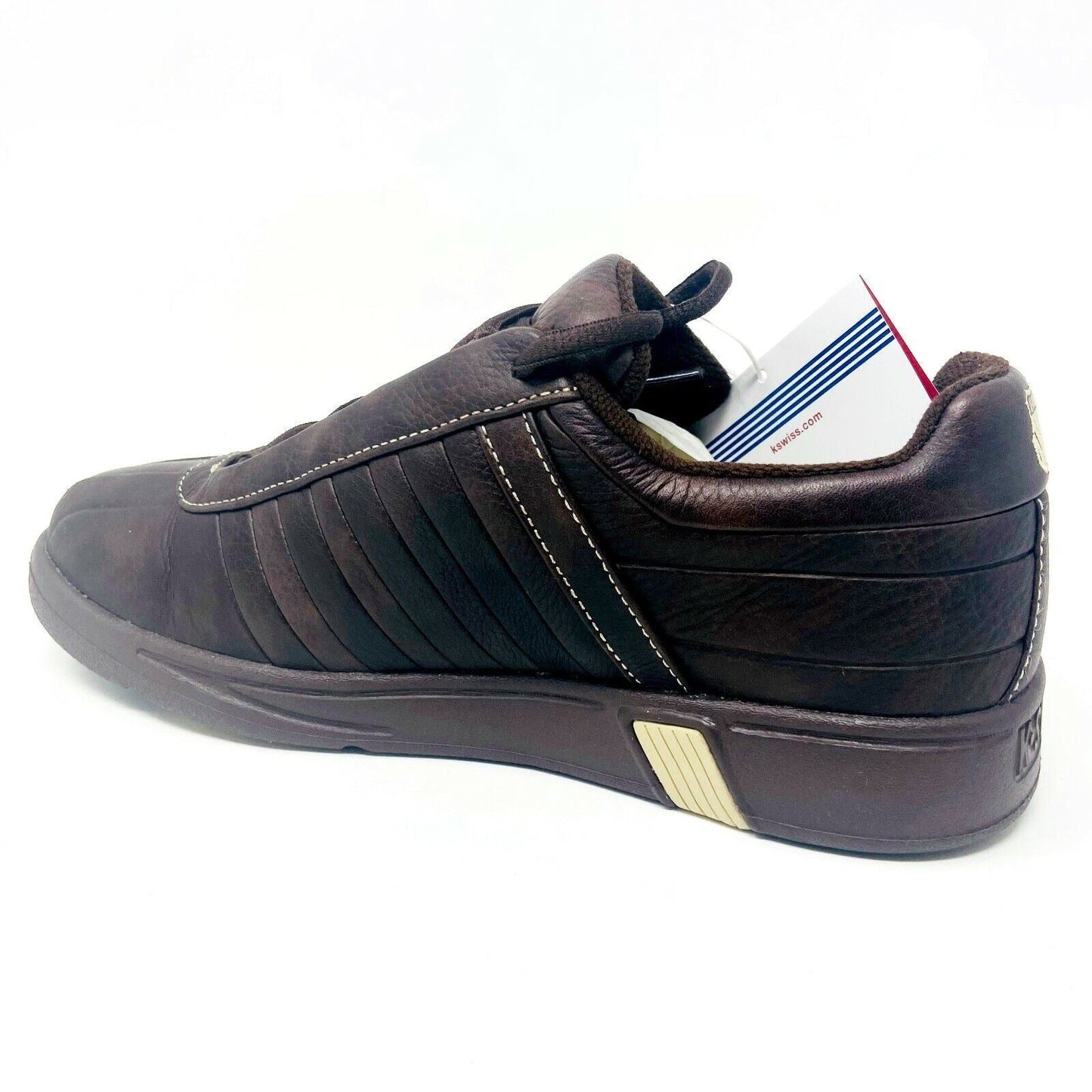 K-Swiss Mens Marvid Chocolate Brown Leather Casual Sneakers 01015227