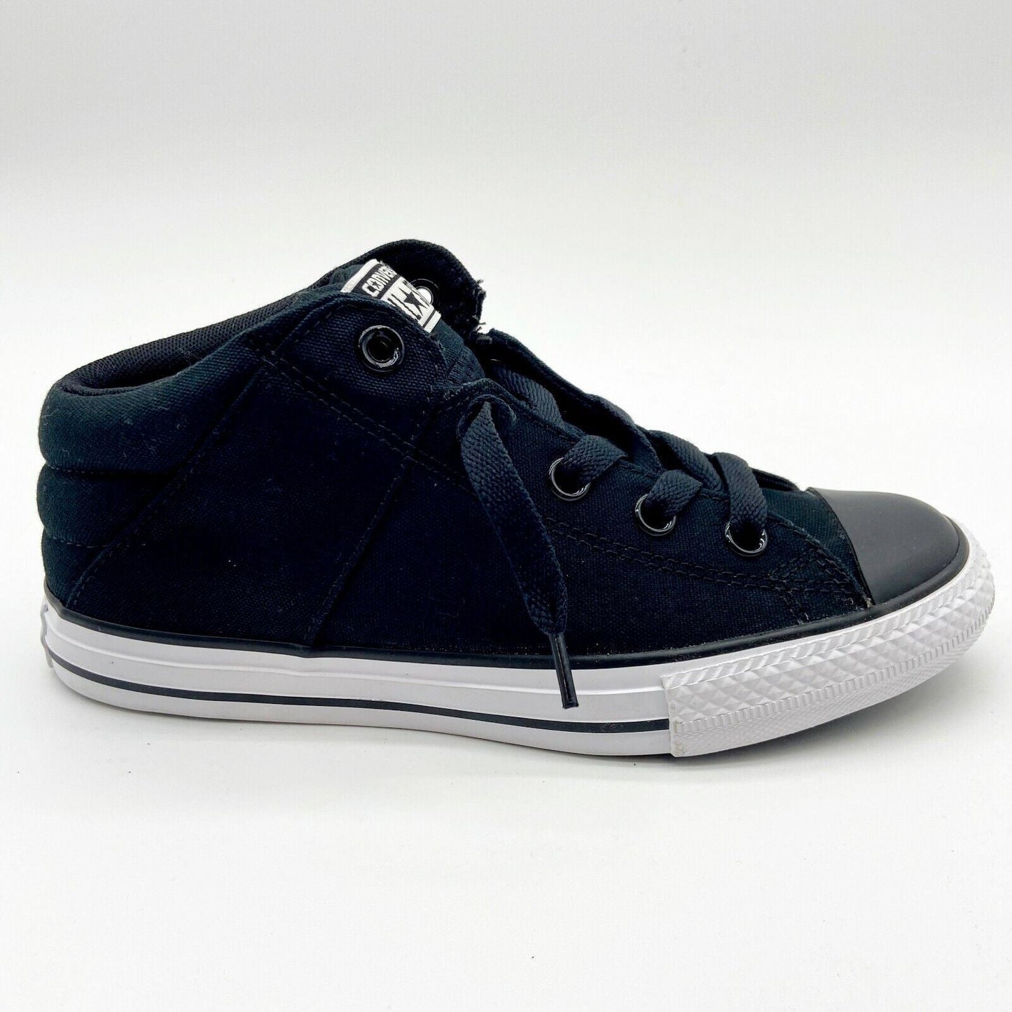 Converse Chuck Taylor Axel Mid Black White Kids Casual Sneakers 642849F