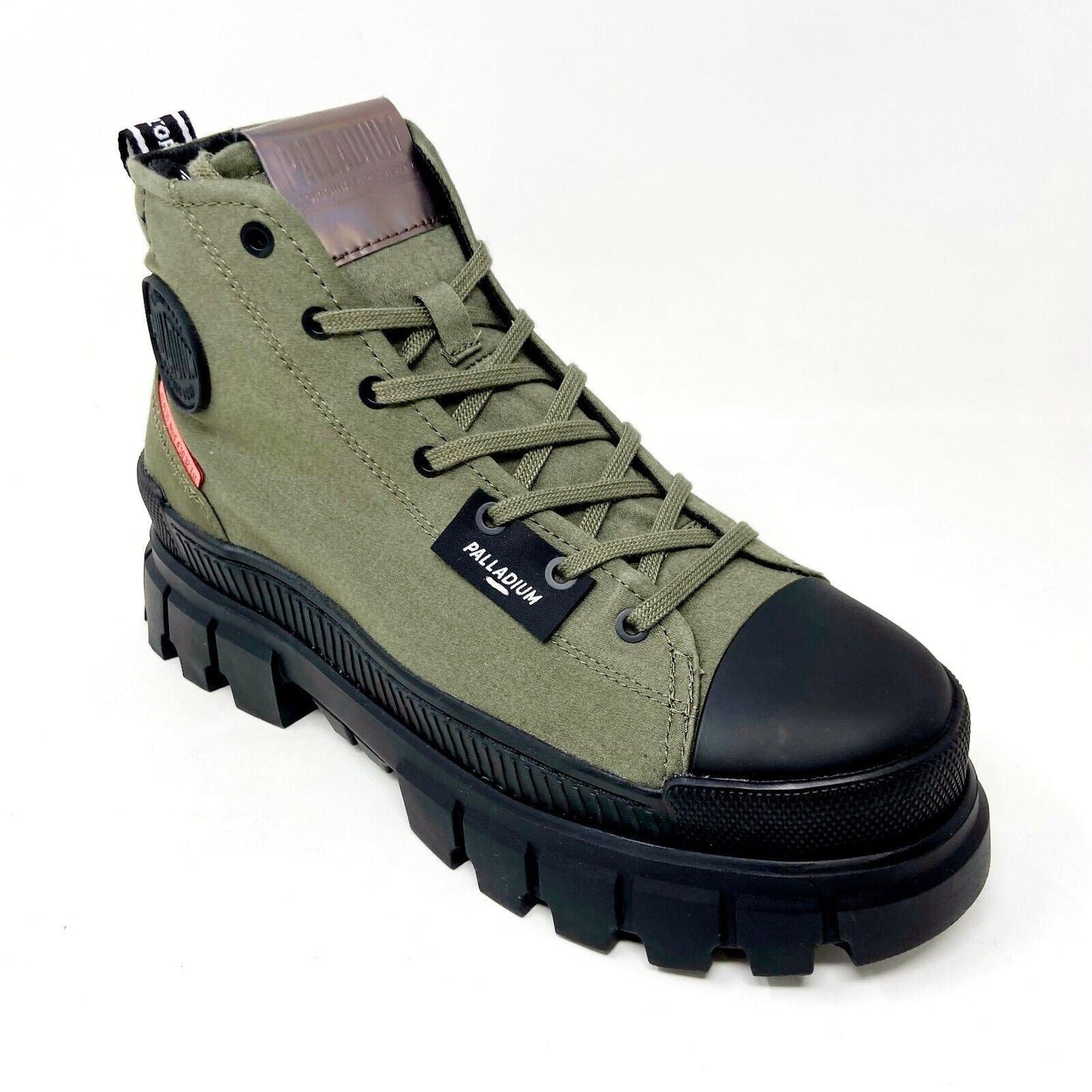 Palladium Revolt Hi TX Olive Night Green Womens Size 10 Platform Boots 97242 309