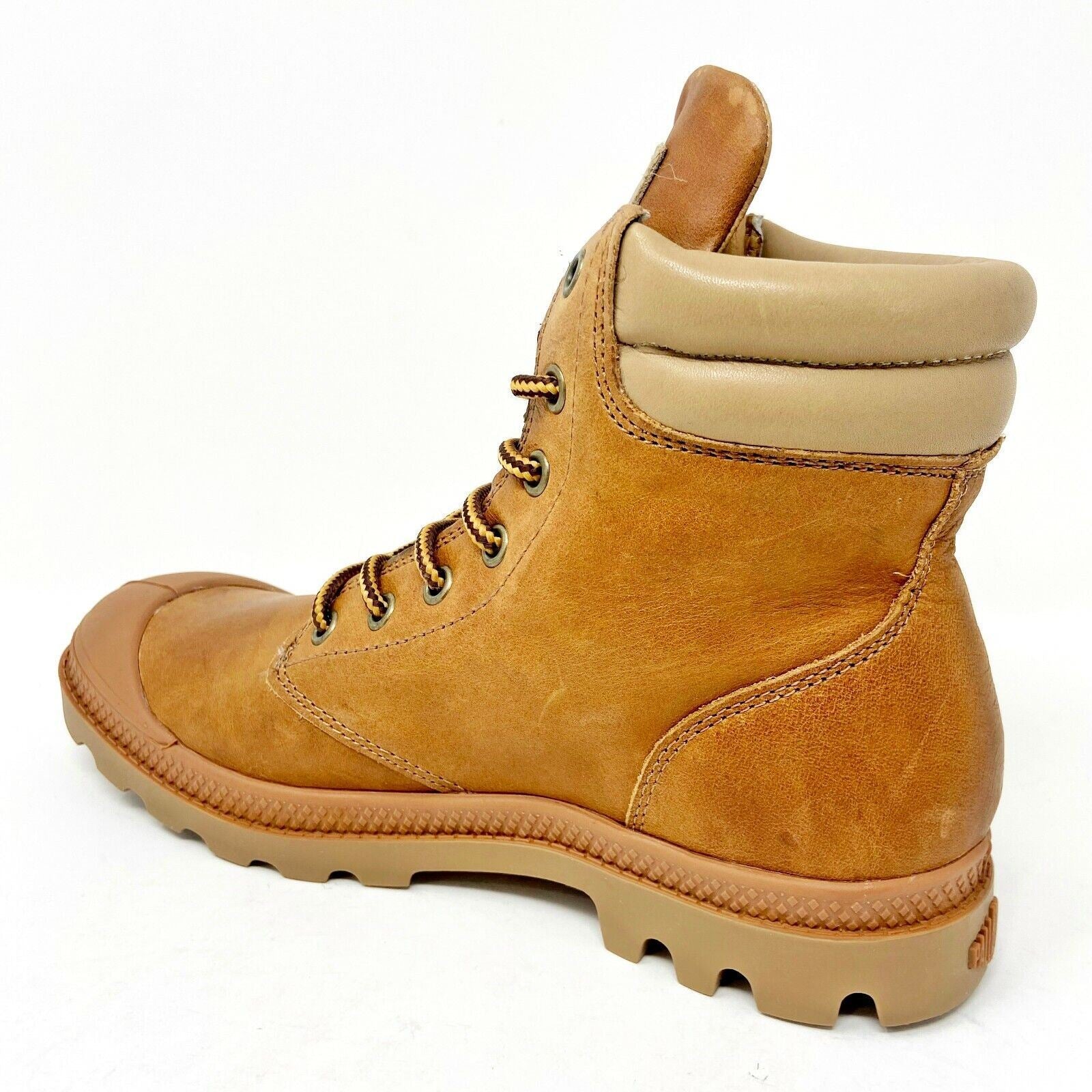 Palladium Wendy Tuga Whiskey Brown Womens Leather Combat Desert Boots 93612 239