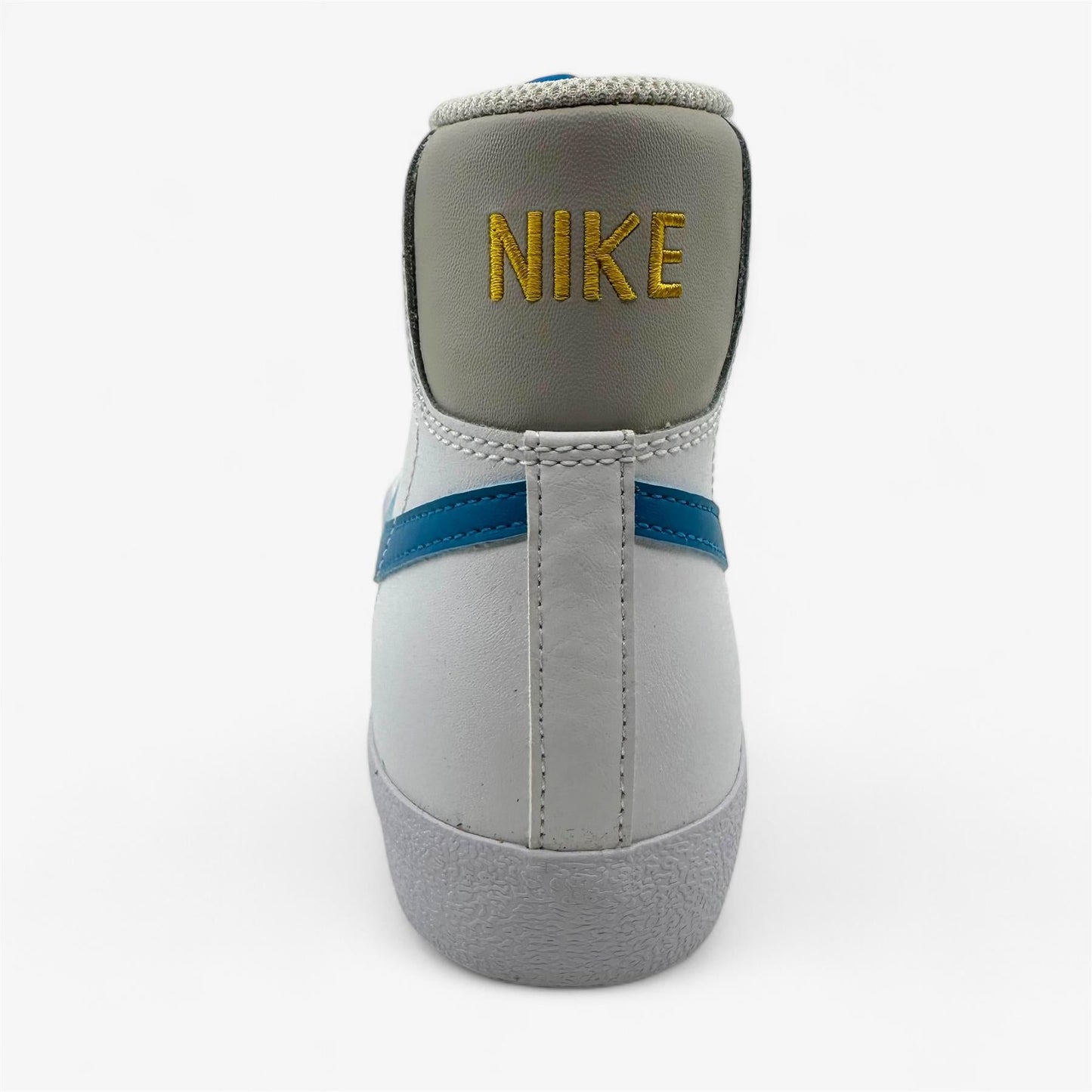 Nike Blazer Mid '77 (GS) White Laser Blue Yellow Ochre Kids Athletic Sneaker