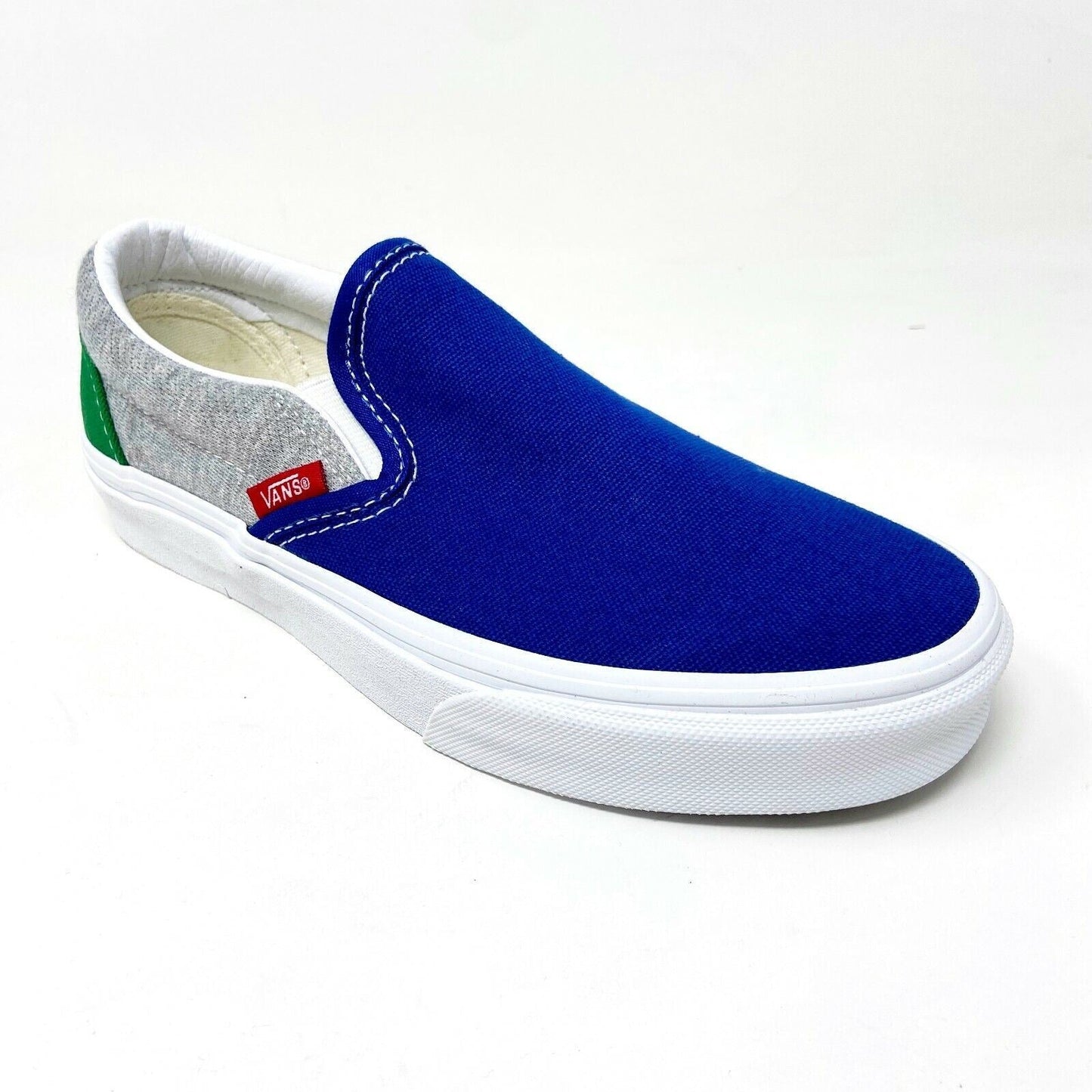Vans Classic Slip On Coastal Grey True White Womens Size 6