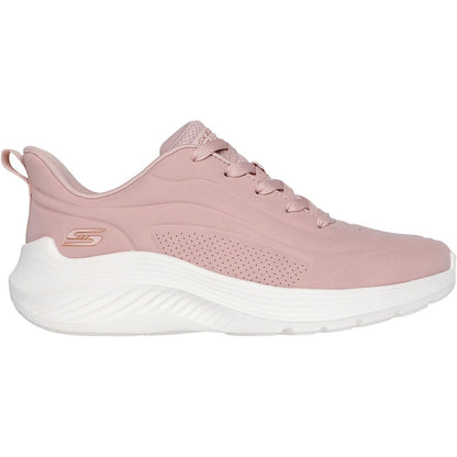 Women's Wide Fit Skechers 117485 Bobs Sport Squad Waves Just Wading Trainers