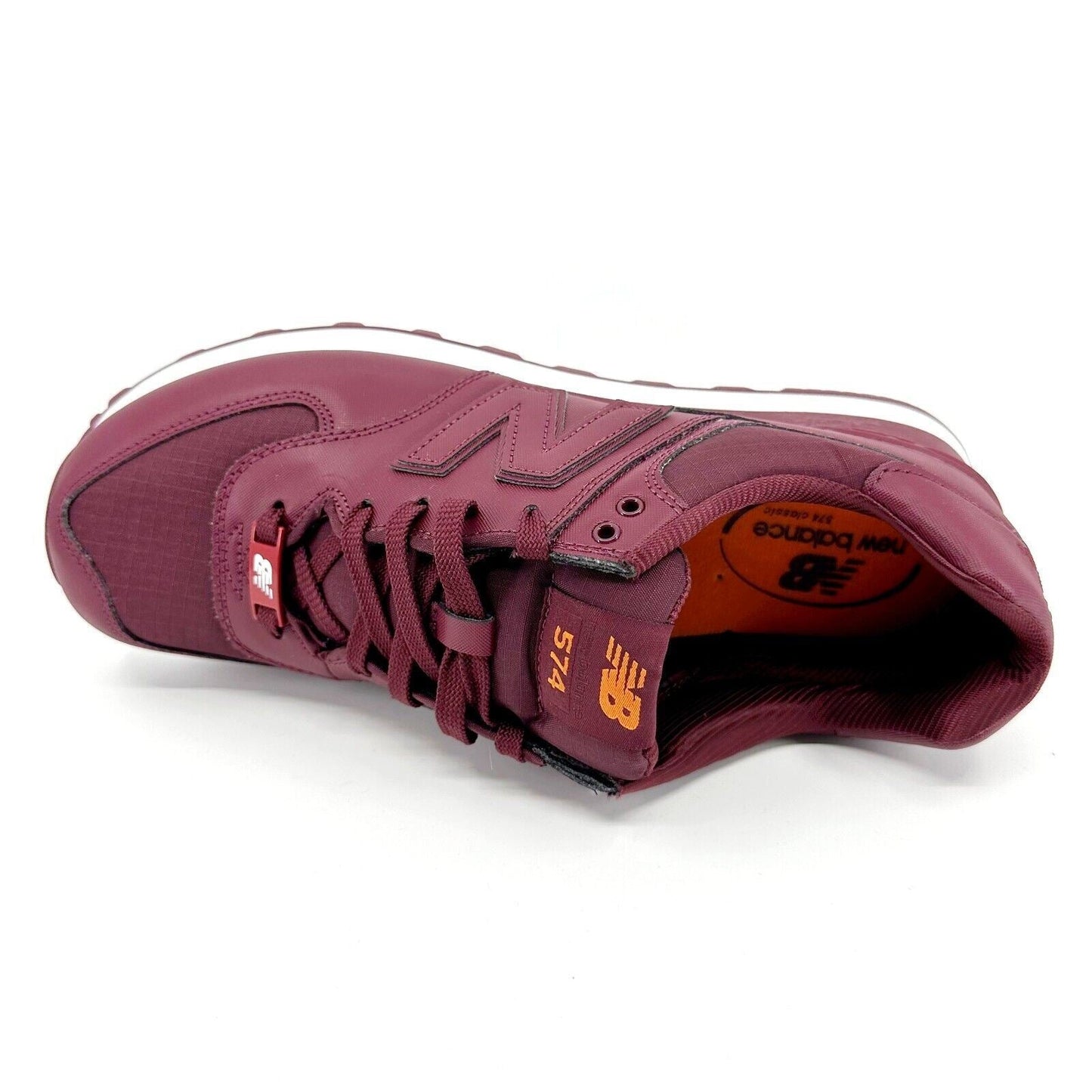 New Balance 574 Classics Burgundy Flight Jacket Mens Sneakers ML574FJR