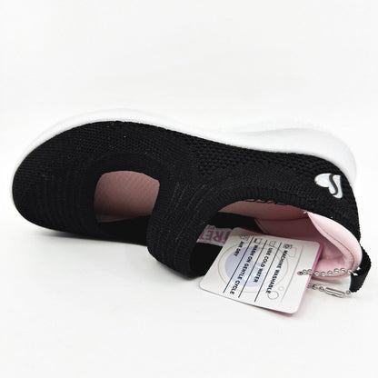 Skechers Ultra Flex Sitten Sweet Black Kids Girls Sneakers