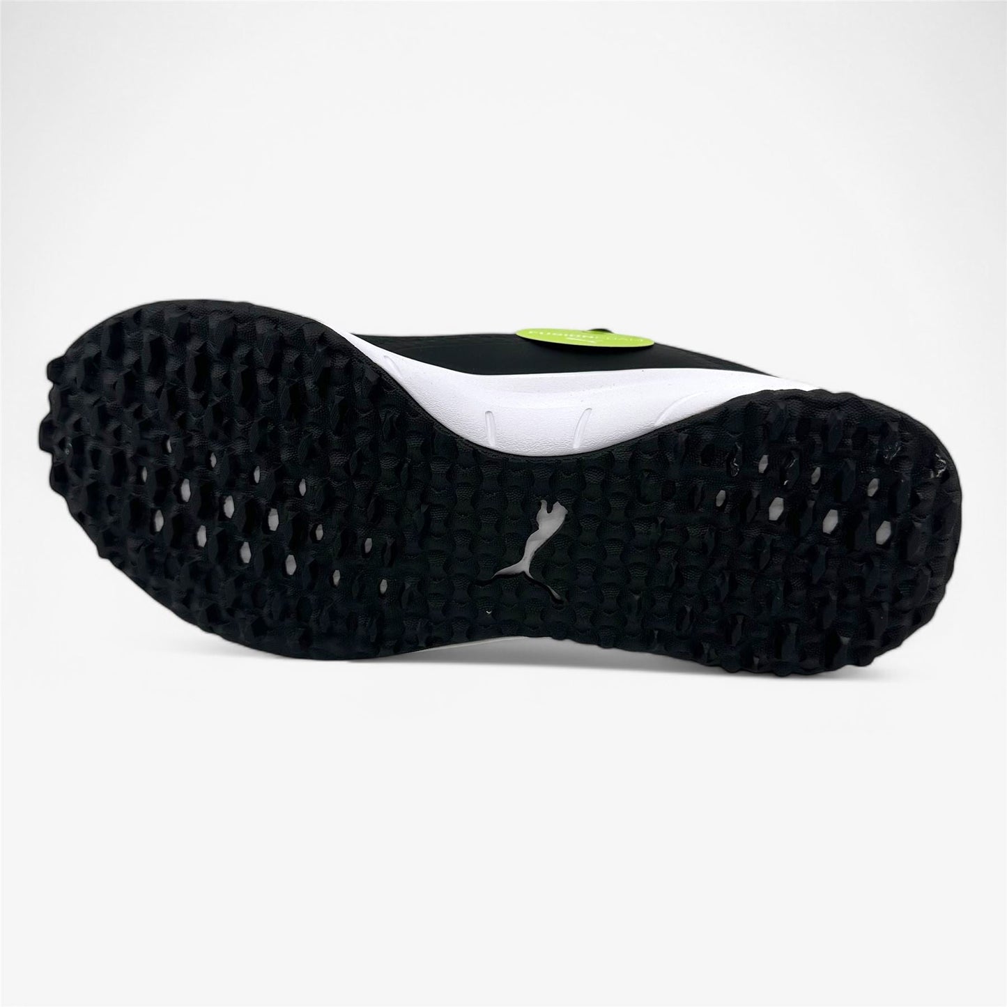 PUMA Fusion Grip Black Silver Quiet Shade Mens Extra Wide Spikeless Golf Shoes