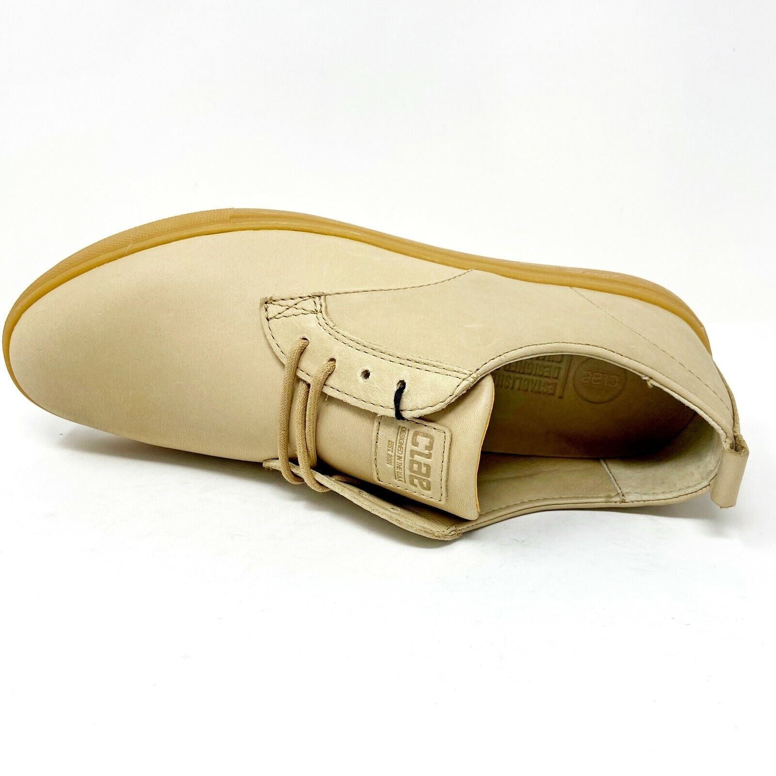 Clae Ellington SP Latte Leather Mens Casual Sneakers