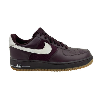 Nike Air Force 1 '07 Burgundy White Brown Mens Athletic Sneaker