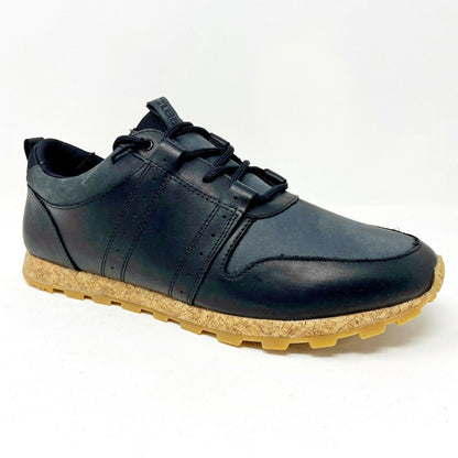 Clae Mills Black Leather Mens Casual Sneakers