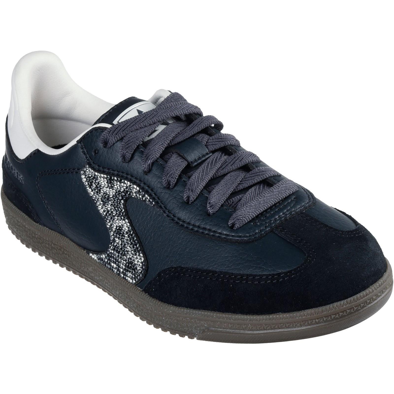 Women's Wide Fit Skechers 185239 Hotshot Shimmering Spots Trainers
