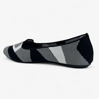 Skechers Cleo 2.0 Lady Sherlock Black White Womens Casual Stretch Fit Flat