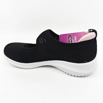 Skechers Ultra Flex Sitten Sweet Black Kids Girls Sneakers