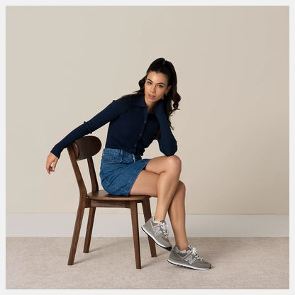 Women's Wide Fit New Balance ML574EVG Walking/Running Trainers - Exclusive - Grey ENCAP